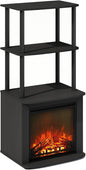 Furinno Turn-N-Tube Side Table, 3-Tier NO Heat Fireplace End Table by Furinno-FitsYourSpaceFitsYourBudget