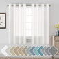 H.VERSAILTEX Linen Curtains Nickel Grommet Natural Linen Semi-Sheer Curtains 2 by HVERSAILTEX