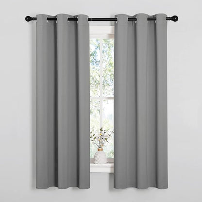 NICETOWN Silver Grey Blackout Curtain Panels by NICETOWN