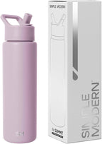 Simple Modern Water Bottle with Straw Lid | Vacuum Insulated Stainless Steel Metal Thermos | Reusable Leak Proof BPA-Free Flask for Sports Gym | Summit Collection | 30oz, Lavender Mist