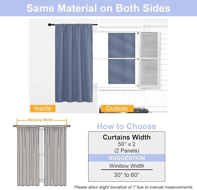 Simplebrand Denim Blackout Curtains - Image 8
