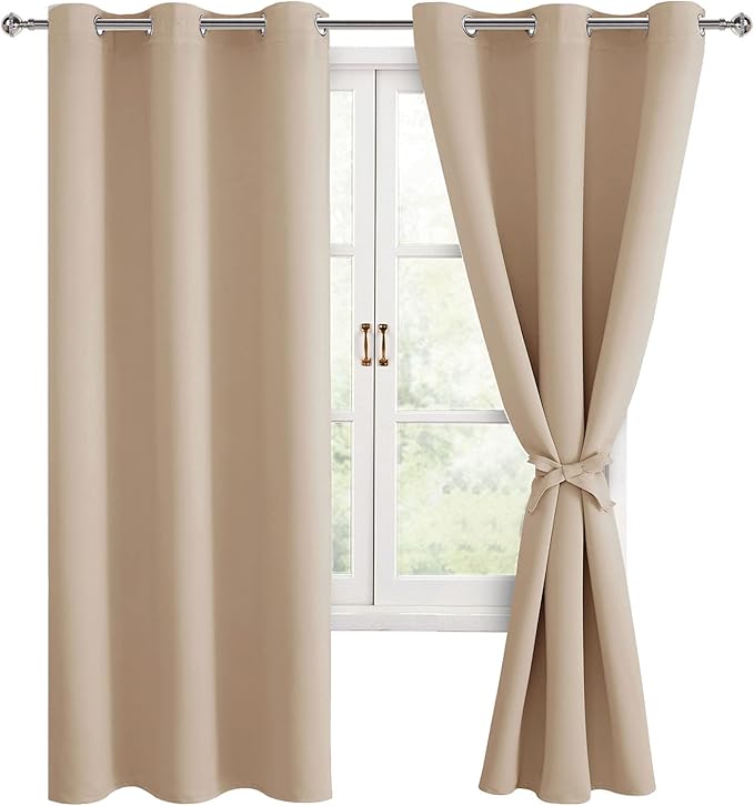 Blackout Window Curtain Panels, 42 x 72 Inch | Thermal Insulated, Light Blocking by Hiasan