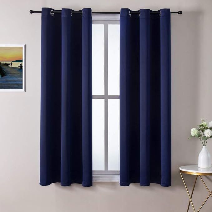 ChrisDowa Blackout Curtains for Bedroom and Living Room 50 Inches Long | 2 by ChrisDowa