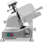 KWS Metal Collection MS-10DS Commercial 320W 10-Inch Meat Slicer Anodized Aluminum Base with Stainless Steel Blade + Blade Removal Tool, Frozen Meat/Cheese/Food Slicer Quiet [ ETL, NSF Certified ]