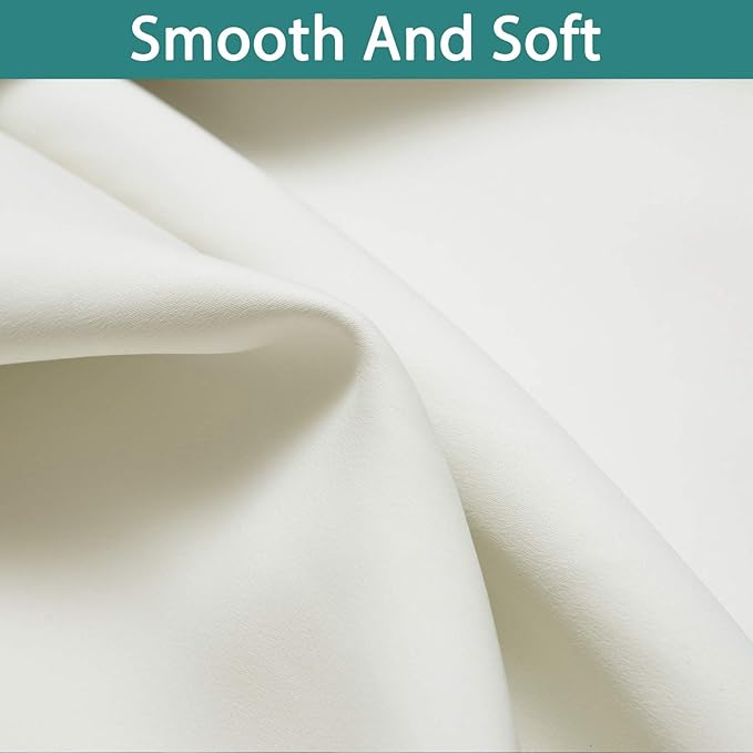 Yakamok Cream 100% Blackout Patio Door Curtain Panels W100 x L84, 1 Panel | - Image 7