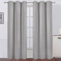 Blackout Curtains 38 x 84 inch/Light Grey Curtains Set of 2 Panels/Thermal by Lemomo