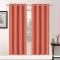 Yakamok Room Darkening Curtains 52x72 inch Length Coral Orange-Living Room | 2 by Yakamok