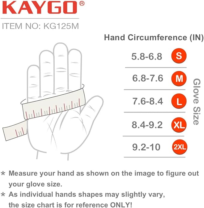 KAYGO Work Gloves For Men, KG125M Mechanic Utility Work Gloves for All Purpose, Excellent Grip, Heavy Duty, Improved Dexterity, Touch Screen,X-Large,Grey