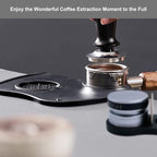 2-Piece Coffee Tamping Set with Silicone Tamper Mat & Tamper Holder | Storage Distributor/Tamper/Puck Screen | Essential Barista Espresso Accessories for Coffee Bar
