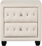 Sophia Modern Style Crystal Tufted 2-Drawer Nightstand Upholstered by MatrixFurnitureGroup