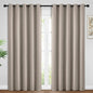 Yakamok Room Darkening Curtains 62x96 inch Length Natural-Living Room | 2 panels by Yakamok