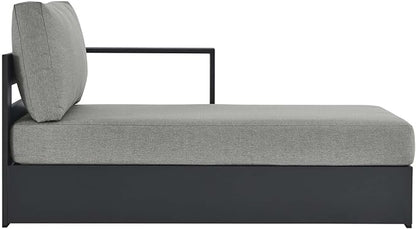 Modway Tahoe Powder-Coated Aluminum Outdoor Chaise Lounge Gray - Image 4