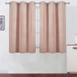 Blush Blackout Curtains/38 x 54 Inch/Set of Two Panels Grommet Living Room by Lemomo