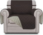 Easy-Going Reversible Couch Cover, Small Chair, Chocolate/Beige | Machine by Easy-Going