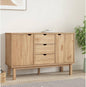 Scandinavian Sideboard Solid Pine Wood Engineered Wood Medium Large Brown 4 by Unknown