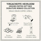 Bacha Coffee | Yirgacheffe Heirloom Single Origin Signature Nomad Collection, 100% Arabica Specialty Coffee, Ground Beans, Medium Roast, 250g