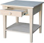 Solid Wood Spencer End Table, Unfinished by InternationalConcepts
