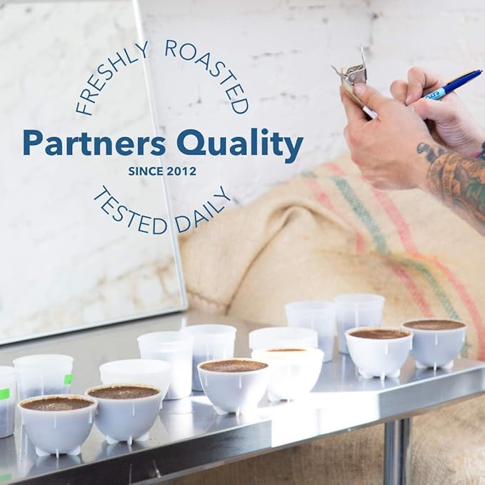 Partners Coffee Roasters, Manhattan Blend, 12 Ounce, Whole Bean Coffee, Dark Roast