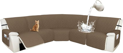 Arfntevss Recliner Sectional Couch Covers 1OO% Waterproof L Shape Sofa Cover by Arfntevss