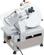 Dual Motor Automatic Meat Slicer 370W + 550W Power | 13" Sharp Carbon Steel Blade, 0-16mm Adjustable Thickness | Ideal for Deli Meats, Cheeses & Home Kitchen Use
