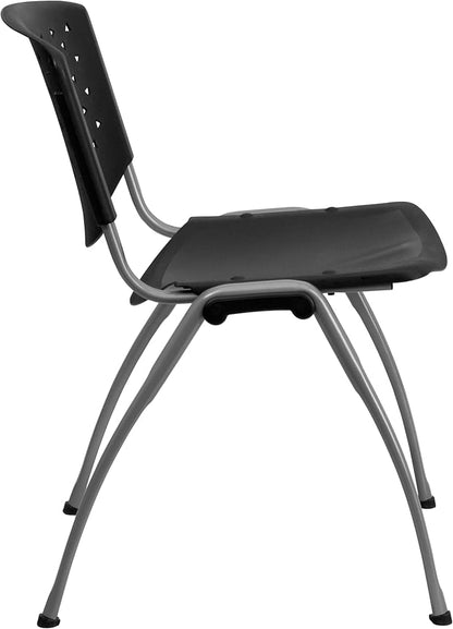Flash Furniture HERCULES Series 880 lb. Capacity Black Plastic Stack Chair - Image 9