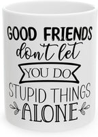 11 OZ Novelty Coffee Mugs - Christmas Gift (Good Friends Theme)