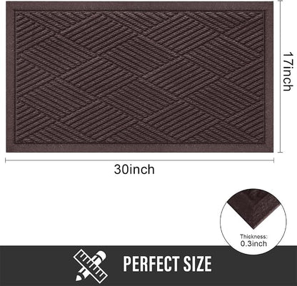 Sturdy Front Door Mat, Absorbent Muddy Dirt Resist Welcome Door Mats Outdoor - Image 2