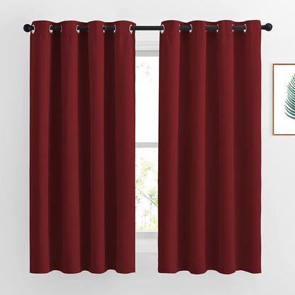 NICETOWN Burgundy Red Blackout Draperies Curtains by NICETOWN