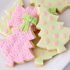 Large Christmas Cookie Cutters, 4" Holiday Cookie Cutters Shape with Recipe Instruction Gingerbread Men,Christmas Tree,Snowflake, Candy Cane,Santa Face and Snow Man for Baking