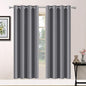 Yakamok Grey Room Darkening Curtains 52x63 inch Gray Grommet-Living Room | 2 by Yakamok