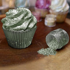 Olive Green BAKELL Edible Glitter, 45 Grams | TINKER DUST Edible Glitter | KOSHER Certified | 100% Edible Glitter | Cakes, Cupcakes, Cake Pops, Drinks, Dessert Vegan Glitter & Dusts (45g Shaker, Olive Green)