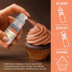 Bakell - Creamsicle Orange Tinker Dust (4g, 1x Mini Spray Pump) Edible Glitter for Food, Desserts, and Beverages!