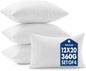MIULEE 12x20 Pillow Inserts 4 Pack, 100% Virgin Fiber Filling Throw Pillows | by MIULEE