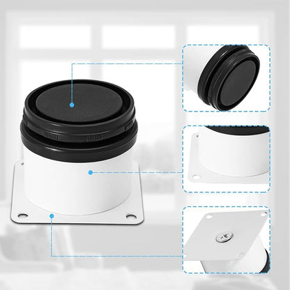 Set of 4 Stainless Steel Furniture Legs 2 Inch, Adjustable Round Cabinet Legs - Image 4