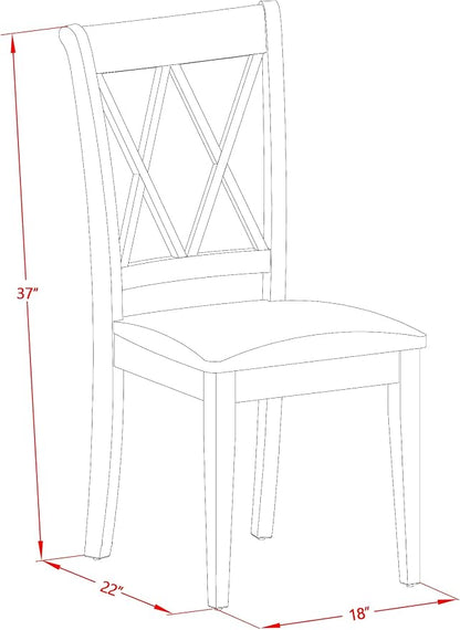 East West Furniture CLC-BLK-W Clarksville Dining Chairs - Image 3