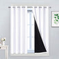 Yakamok Pure White 100% Blackout Curtains 45 Inches Long 52" Wide 2 Panel | by Yakamok