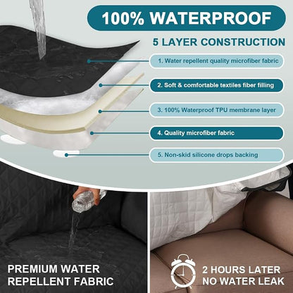 Turquoize 100% Waterproof Sofa Covers Chair Cover Slipcover Couch Protector - Image 3