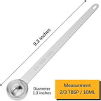 1PCS 2/3Tbsp(2tsp, 10ml) Extra Long Handle Measuring Spoon, Single Stainless Steel Individual Measure Scoop Only