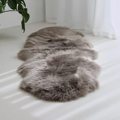 HUAHOO Premium Genuine Sheepskin Rug Real Australia Sheepskin Natural Lambskin - Image 3