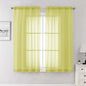 Lemon Sheer Curtains 63 Inch Length 2 Pcs, Solid Voile Modern Window Curtains by Lecloud