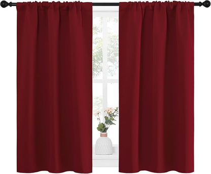 NICETOWN 40inch Curtains for Small Windows, Thermal Insulated Privacy Short - Image 2