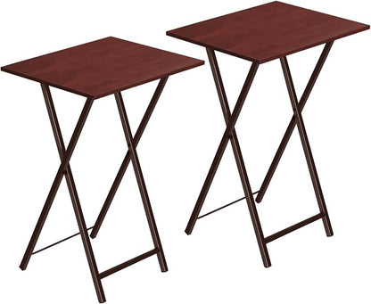 HOOBRO Folding TV Tray Tables, Industrial Snack Tables by HOOBRO