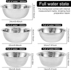 Nesting Mixing Bowl Set, 10 Pack Stainless Steel Bowls with Scale Marks, Baking Bowls Mixing Set for Kitchen Food Space Saving Storage, Cooking, Baking.