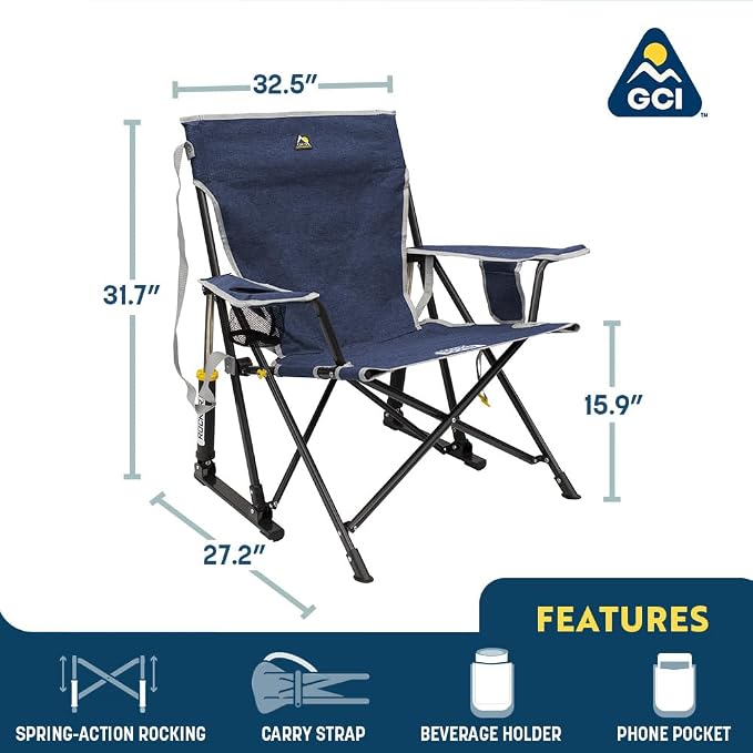 GCI Outdoor Kickback Rocker Outdoor Rocking Chair - Image 3