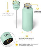 RTIC 16oz Journey Bottle Metal Stainless Steel Vacuum Insulated, BPA Free, Reusable, for Water, Hot and Cold Drinks, Travel, Sports, Camping, Fresh Mint