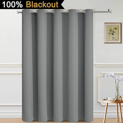 Yakamok Dove Grey Blackout Patio Door Curtain Panels W70 x L84, 1 Panel | Noise - Image 2