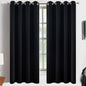 Yakamok Room Darkening Curtains 52x63 inch Length Black-Living Room | 2 panels by Yakamok
