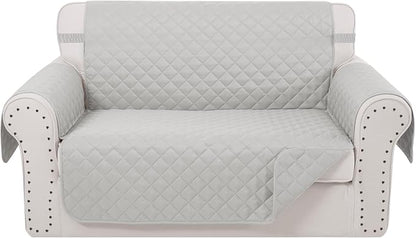 Reversible 45" Small Loveseat Sofa Covers, Light Grey | Loveseat Covers by LuxshareHome