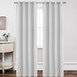 Joydeco White Curtains 84 Inches Long 2 Panels Set, Thermal Insulated Long by JOYDECO