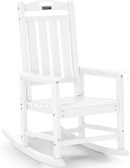 Outdoor Adirondack Rocking Chairs All-Weather HDPE Patio Rocker Chair by ABCPATIO